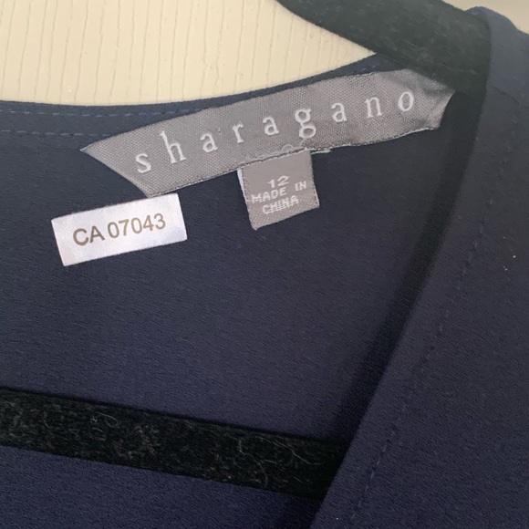 GORGEOUS NAVY DRESS SZ 12 by Sharagano - Picture 4 of 9